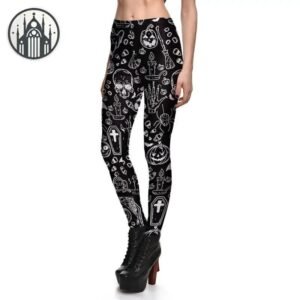 Legging Gothique Imprimé Ouija — Univers Gothique