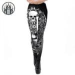 Leggings Gothique Aile D’ange - Coupe Parfaite & Confort Optimisé! - Blanc / s