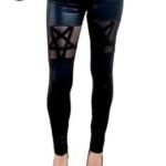 Leggings Gothique Paillettés Pentagrammes