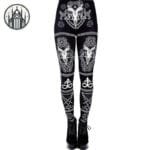 Leggings Gothique Femme: Taille Haute Confortable & étoilé - Noir / s