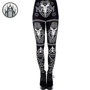 Leggings Gothique Bouc Taille Haute — Univers Gothique