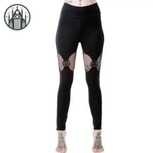 Leggings Gothique Pentagramme Cuir Femme — Univers Gothique