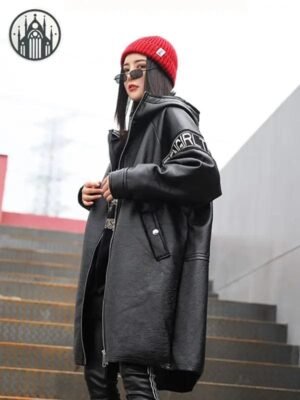 Manteau Gothique Simili Cuir Oversize
