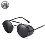 Lunettes De Soleil Gothique Rétro Double: Livraison Offerte En France! - Noir