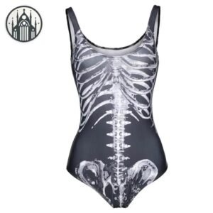 Maillot de Bain Gothique Sangles Squelette — Univers Gothique