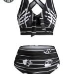 Maillot de Bain Gothique Tankini Rétro