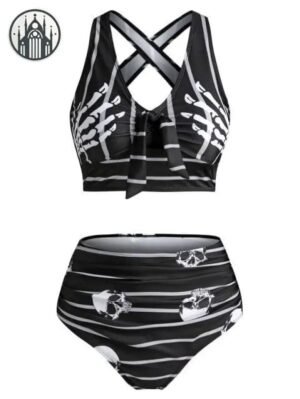 Maillot de Bain Gothique Tankini Rétro — Univers Gothique