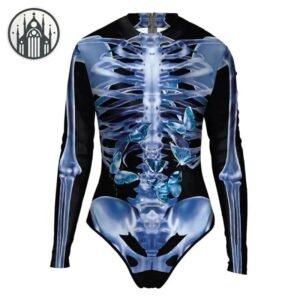 Maillot de bain gothique noir polyester — Univers Gothique