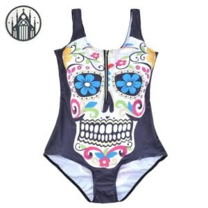 Maillot Bain Gothique Noir Femme — Univers Gothique