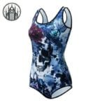 Maillot De Bain Gothique Tête De Mort - élégance Infernale - 001 / Xs