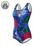 Maillot De Bain Gothique Tête De Mort - élégance Infernale - 004 / Xs