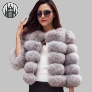 Manteau Gothique Fourrure Synthétique Hiver — Univers Gothique