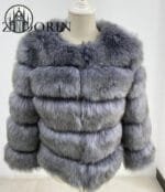Manteau D’hiver Style Club En Fourrure Synthétique - Guide Des Tailles - Gris Foncé / s