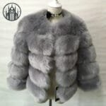 Manteau D’hiver Style Club En Fourrure Synthétique - Guide Des Tailles - Gris / s