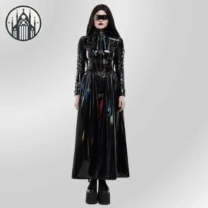 Veste Gothique Cuir Végan Polyester — Univers Gothique