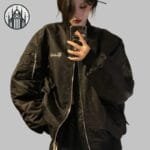 manteau gothique a decoration squelette 361 Manteau Gothique à Décoration Squelette