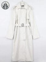 Manteau Gothique à Fermeture Double Boutonnée - Blanc / Taille Unique