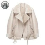 Manteau Gothique Automne/hiver Classique Adapté Pour Temps Humides - Beige Pâle / s