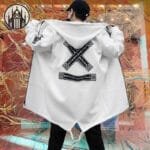 Manteau Gothique Avec Laçage - Style Démoniaque - Blanc / Xs