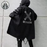 Manteau Gothique Avec Laçage - Style Démoniaque - Noir / Xs