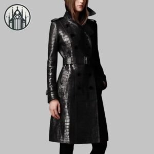 Manteau Gothique Simili Cuir Noir Femme — Univers Gothique