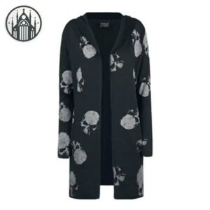 Manteau Gothique Doudoune Crâne Femme — Univers Gothique