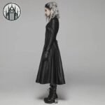 Manteau Gothique Cuir Végan Zip Femme — Univers Gothique (vue 3)