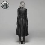 Manteau Gothique Cuir Végan Zip Femme — Univers Gothique (vue 4)