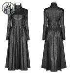 Manteau Gothique Cuir Végan Zip Femme — Univers Gothique (vue 5)