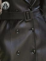 Manteau Gothique En Simili Cuir Noir Vegan - Guide Des Tailles