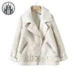 Manteau Gothique En Simili De Cuir Pour Femmes - Blanc / Xs