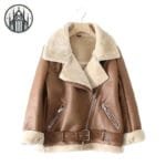 Manteau Gothique En Simili De Cuir Pour Femmes - Marron / Xs