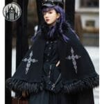 Manteau Gothique Japonais évasé Noir - Guide Des Tailles