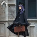 Manteau Gothique Japonais évasé Noir - Guide Des Tailles