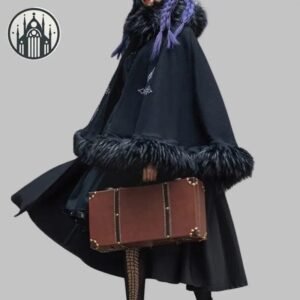 Manteau Gothique Lolita Évasé Femme — Univers Gothique