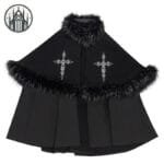 Manteau Gothique Japonais évasé Noir - Guide Des Tailles - s