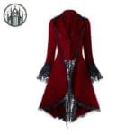Manteau Gothique Lune Jumelle: Mystérieux Et élégant - Rouge / s