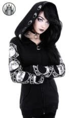 Manteau Gothique Moonlight Noir Et Blanc