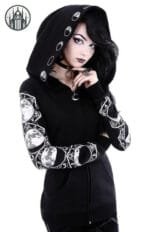 Manteau Gothique Moonlight Noir Et Blanc