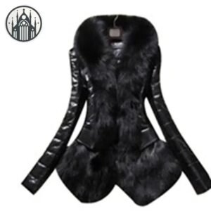 Manteau Gothique Fourrure Noire Femme — Univers Gothique