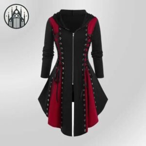 Manteau Gothique Fourrure Végane Femme — Univers Gothique