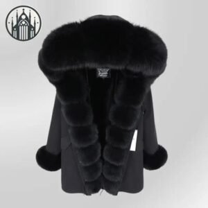 Manteau Gothique Fourrure Végan Hiver — Univers Gothique