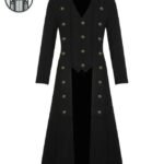 Manteau Gothique Velours Trench Militaire