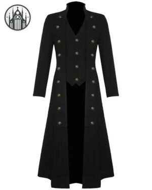 Manteau Gothique Velours Trench Militaire — Univers Gothique