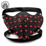 Masque Gothique Anti-poussière Avec Rivet Rouge