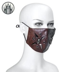 Masque Gothique Rouge Gris — Univers Gothique