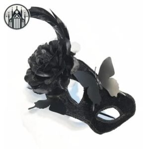 Masque Gothique Rose Dentelle — Univers Gothique