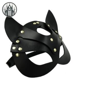 Masque Gothique Chat Cuir Synthétique — Univers Gothique
