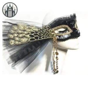 Masque Gothique Rose Noir: Livraison Standard Offerte