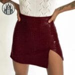 Mini-jupe Gothique Courte Streetwear - Livraison Offerte - Rouge / s